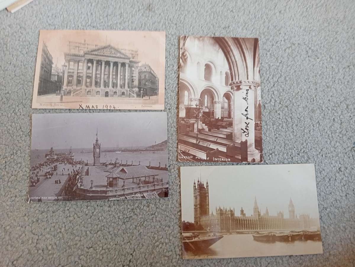 12 EARLY 1900`s  POSTCARDS-Buildings, Ships,Nature and more
