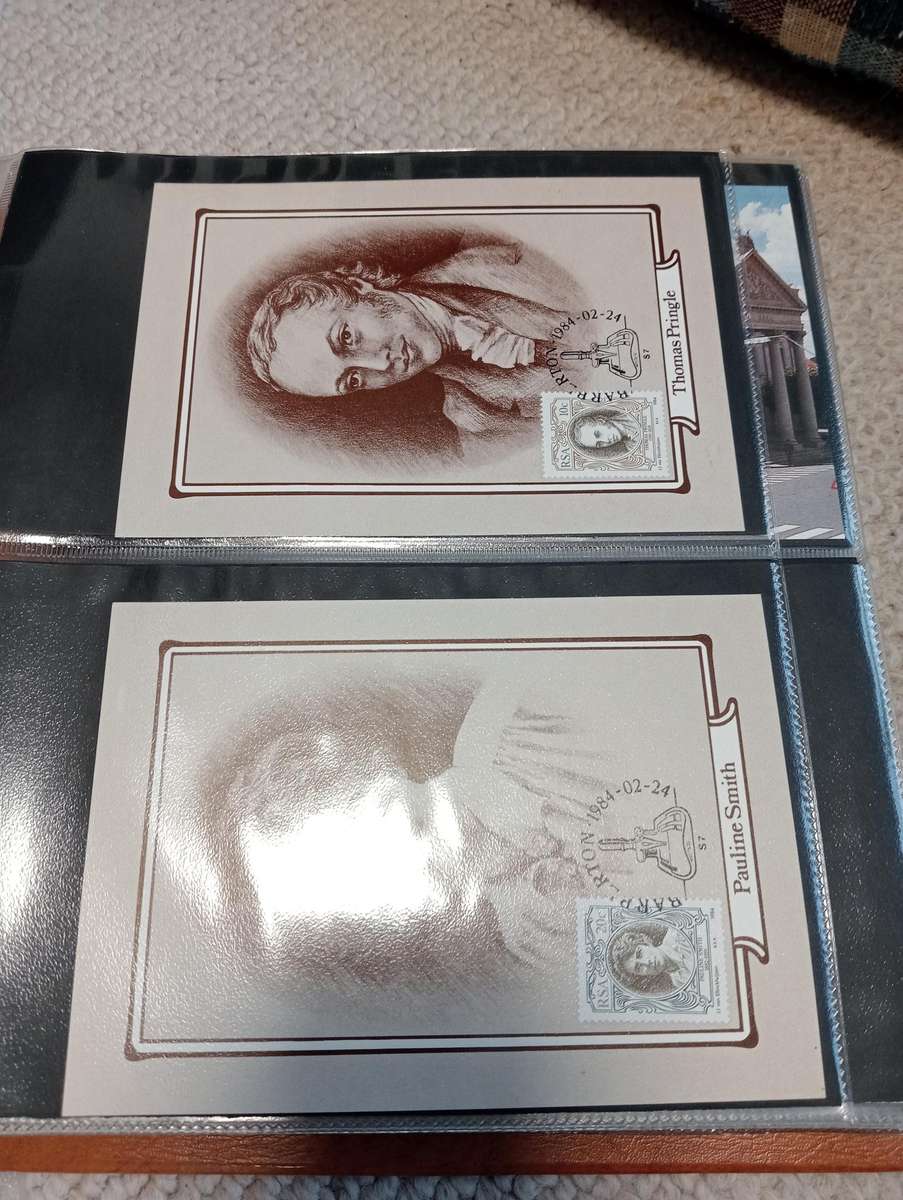 15 DOUBLE SIDED very fine postcard,airmail type ALBUM many date cards included.