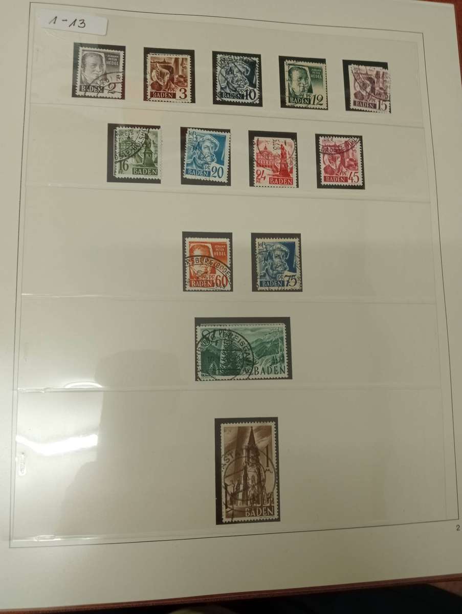 GERMAN STATES- BADEN  1947 FIRST set superb used