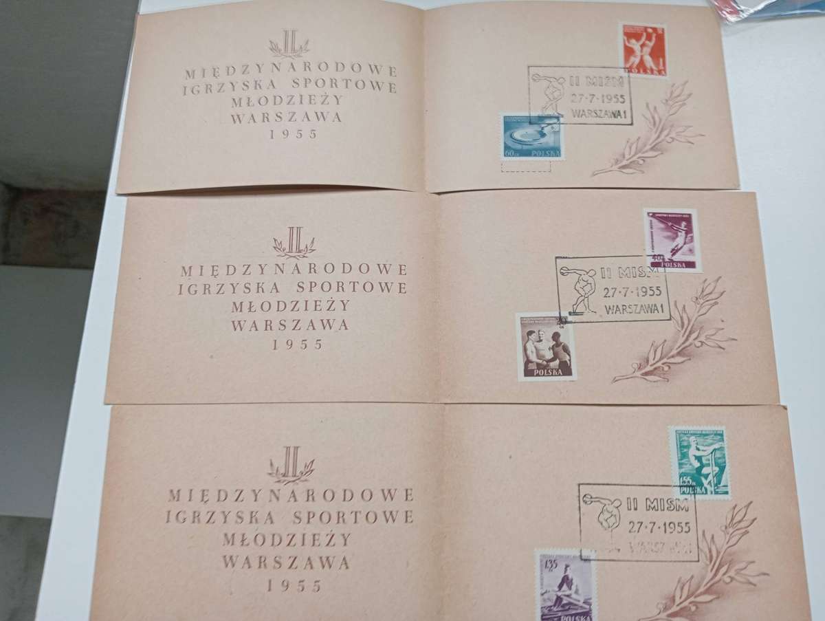 6 SCARCE 1955 POLISH ITEMS-COLOUR CHANGES