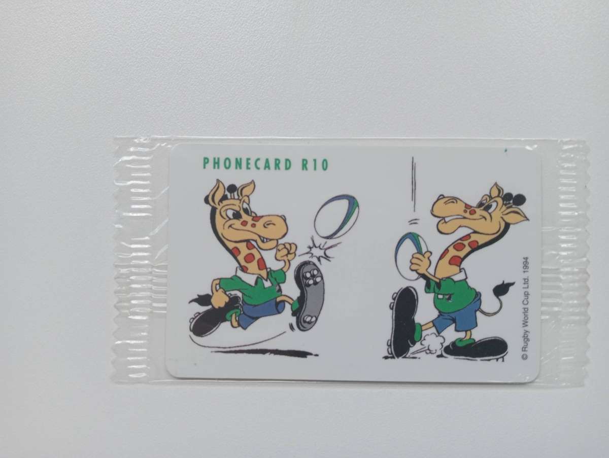 1994 WORLD CUP RUGBY phone card NEVER USED SEALED-SCARCE !!!!