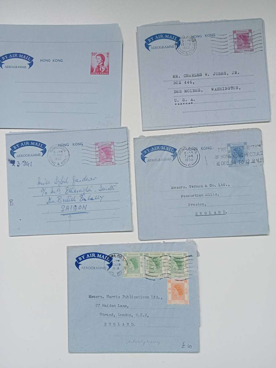HONG KONG-SCARCE COLLECTION OF COVERS ETC KGVI and QEII
