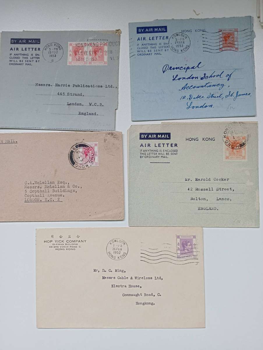 HONG KONG-SCARCE COLLECTION OF COVERS ETC KGVI and QEII