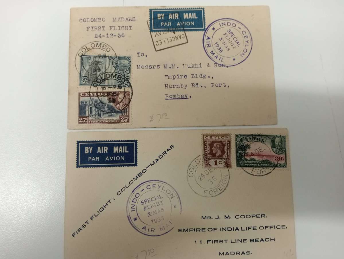 VERY SCARCE FLIGHT COVERS 1930`S INDIA etc-MUST SEE BELOW-MANY CHRISTMAS 1936 COVERS !!