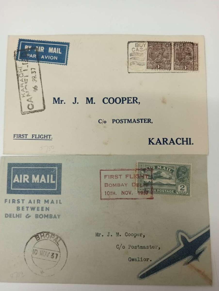 VERY SCARCE FLIGHT COVERS 1930`S INDIA etc-MUST SEE BELOW-MANY CHRISTMAS 1936 COVERS !!