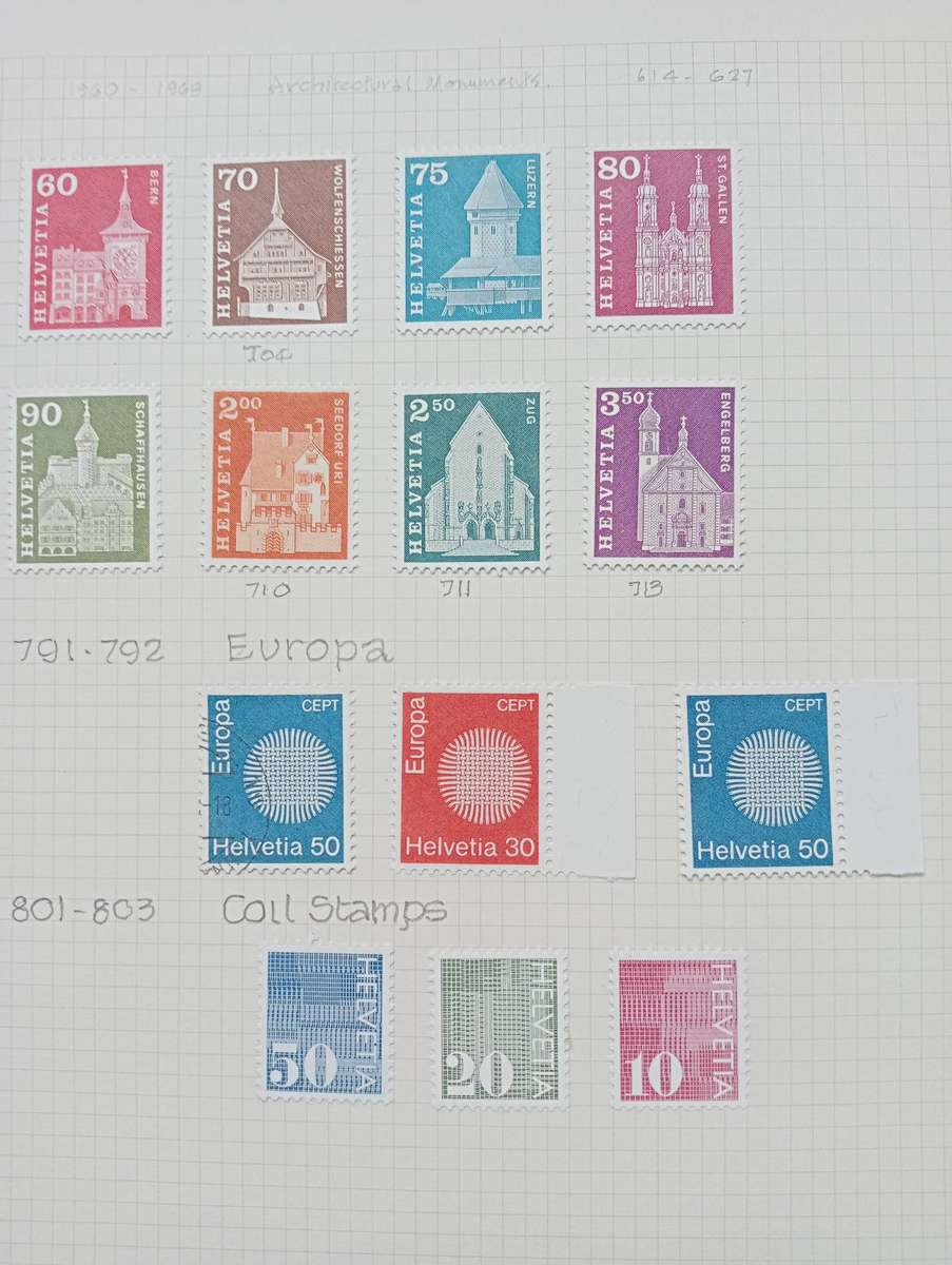 SWITZERLAND-HIGH VALUE LOT OF MINT AND USED SETS-SCROLL DOWN TO SEE THEM ALL