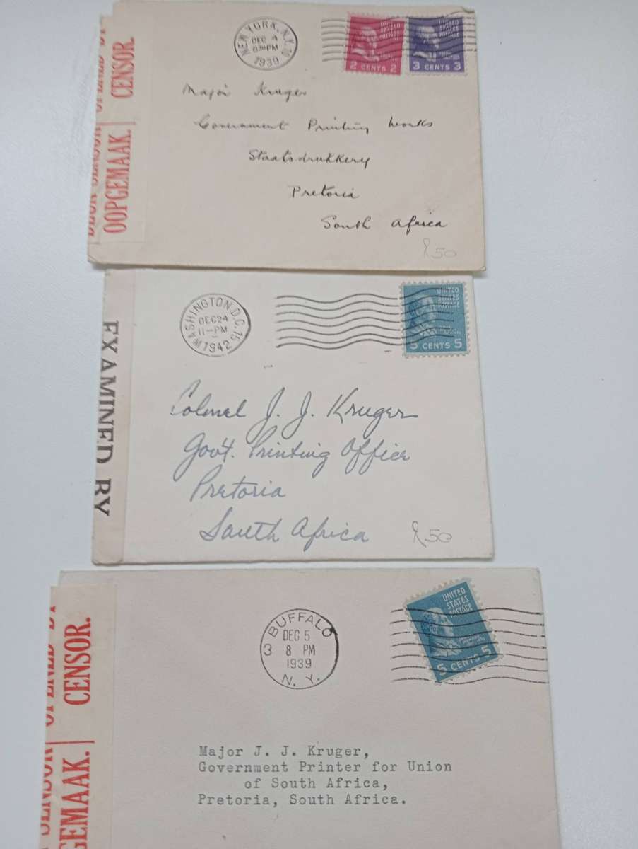 USA AND CANADA " CENSOR COVERS " etc 1 used with DOLLAR !!! NOTE THE ADDRESSEE !!!
