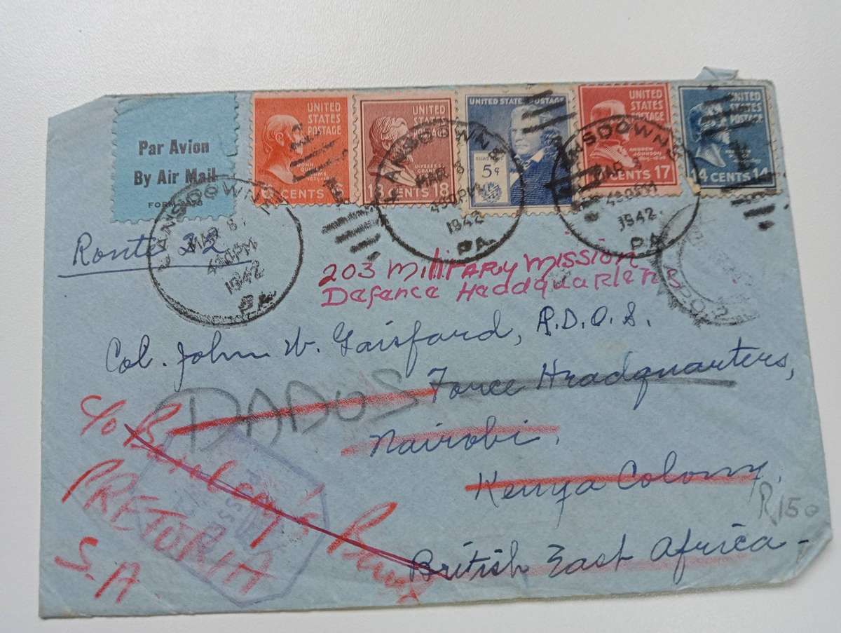 USA AND CANADA " CENSOR COVERS " etc 1 used with DOLLAR !!! NOTE THE ADDRESSEE !!!