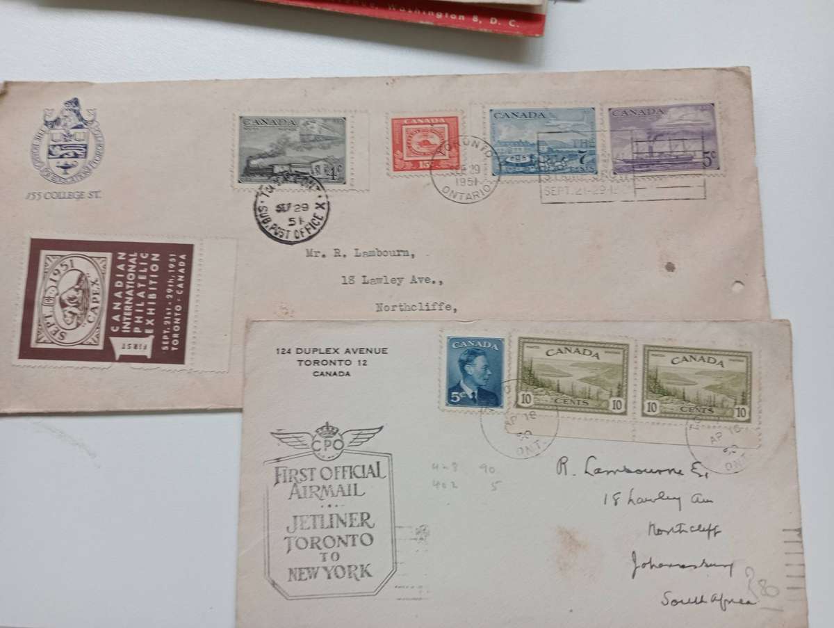 USA AND CANADA " CENSOR COVERS " etc 1 used with DOLLAR !!! NOTE THE ADDRESSEE !!!
