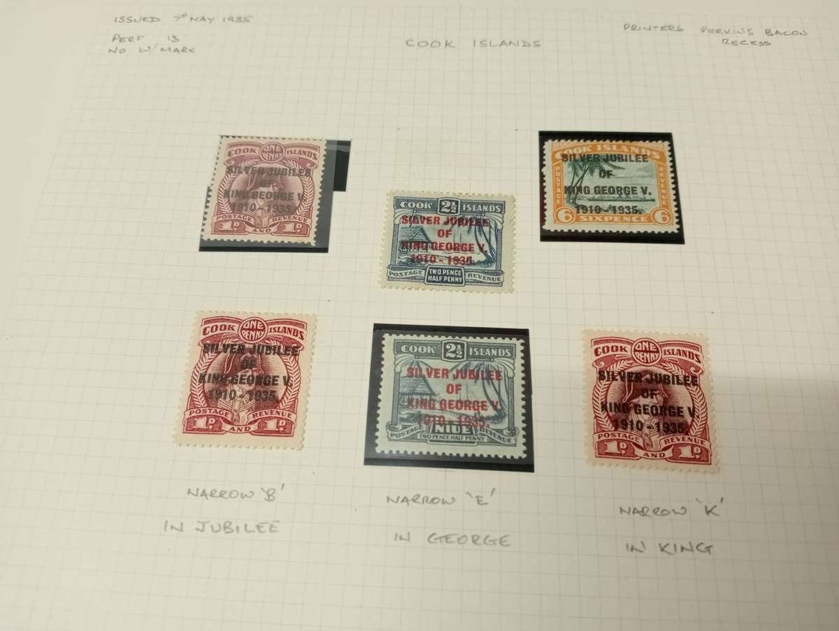 SCARCE 1935 SILVER JUBILEE LISTED FLAWS and sets