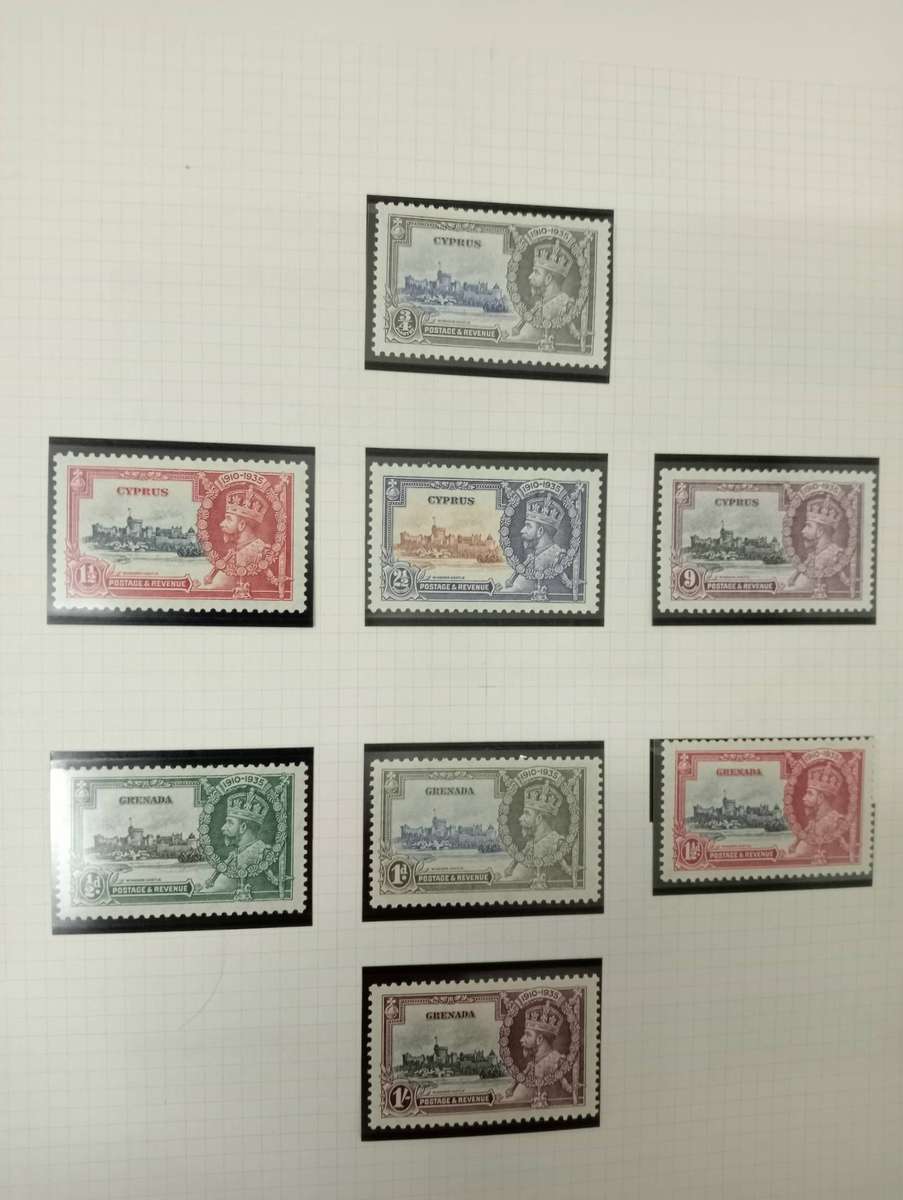 SCARCE 1935 SILVER JUBILEE LISTED FLAWS and sets