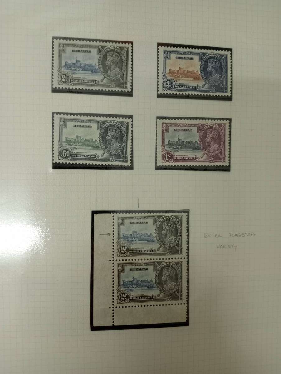 SCARCE 1935 SILVER JUBILEE LISTED FLAWS and sets