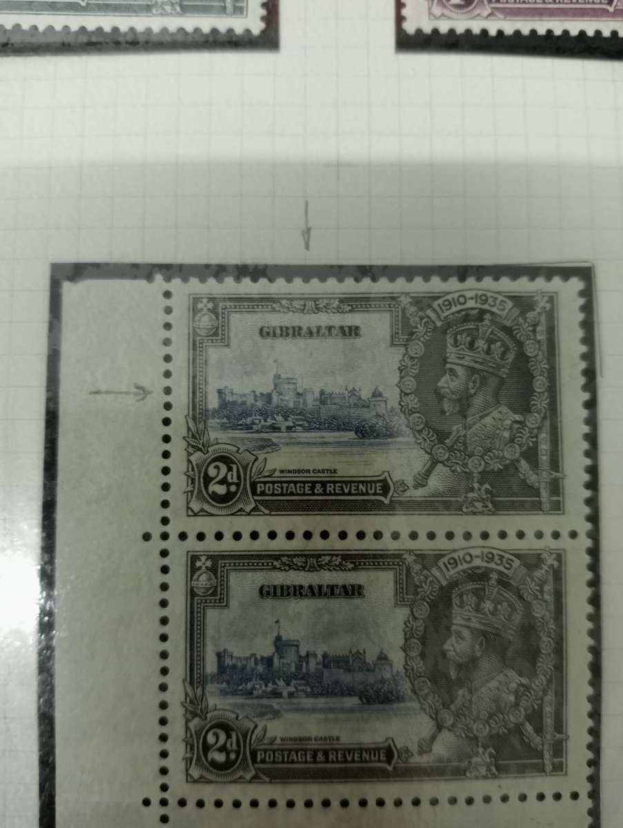 SCARCE 1935 SILVER JUBILEE LISTED FLAWS and sets