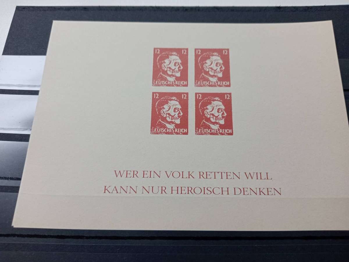 GERMANY VERY SCARCE " HITLER PROPAGANDA M/SHEET " superb umm