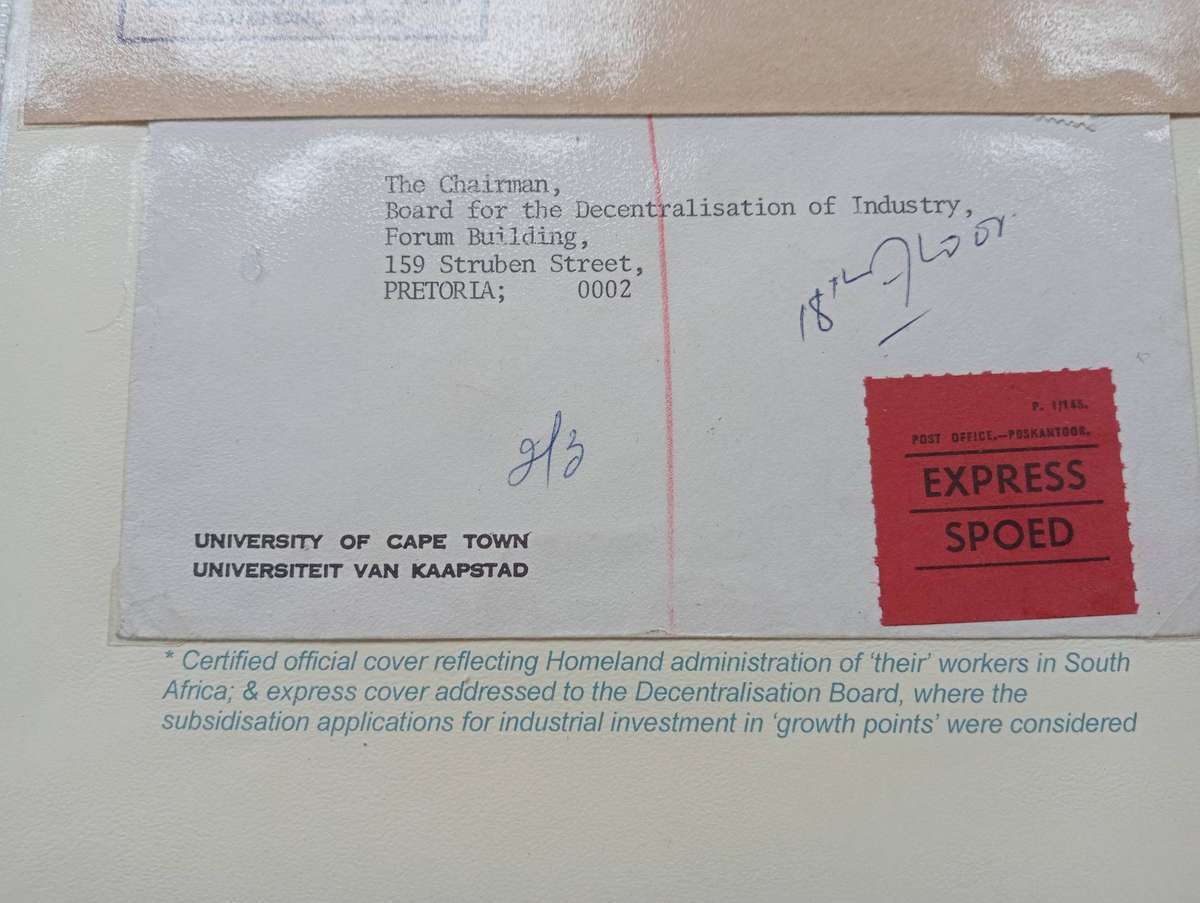 RSA-APARTHEID DOCUMENTS/COVERS  VERY FINE WRITTEN UP !!!