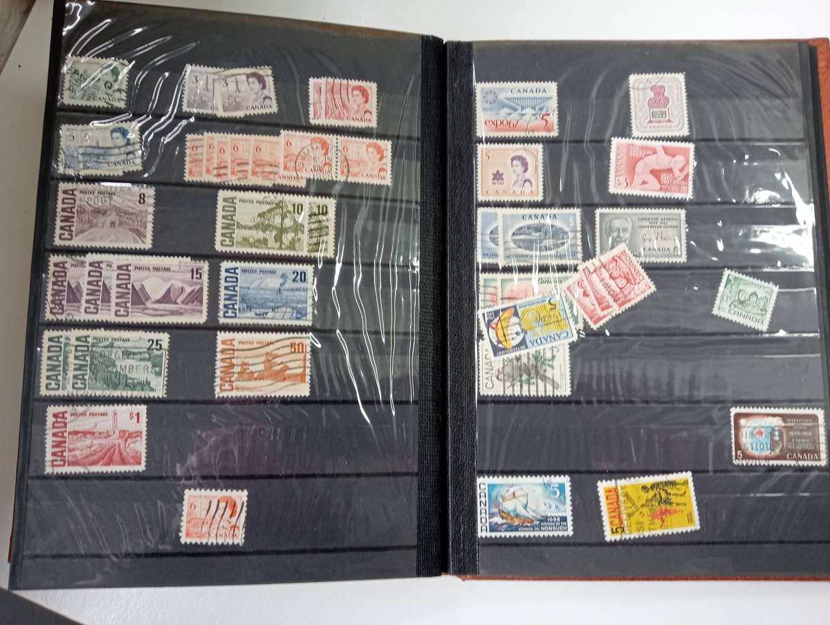 CANADA-POWERFUL COLLECTION JAMMED FULL IN ORDER QV-RECENT-FAT STOCK BOOK,many DOLLAR values