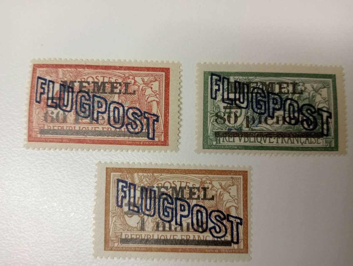 MEMEL-AIRS Michel 41,42 AND 43 II R1290.00   Superb umm