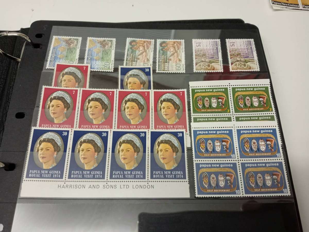 PAPUA NEW GUINEA-LOVELY COLLECTION CONTROLS AND MUCH MORE UMM odd minor light tone.12 FULL PAGES