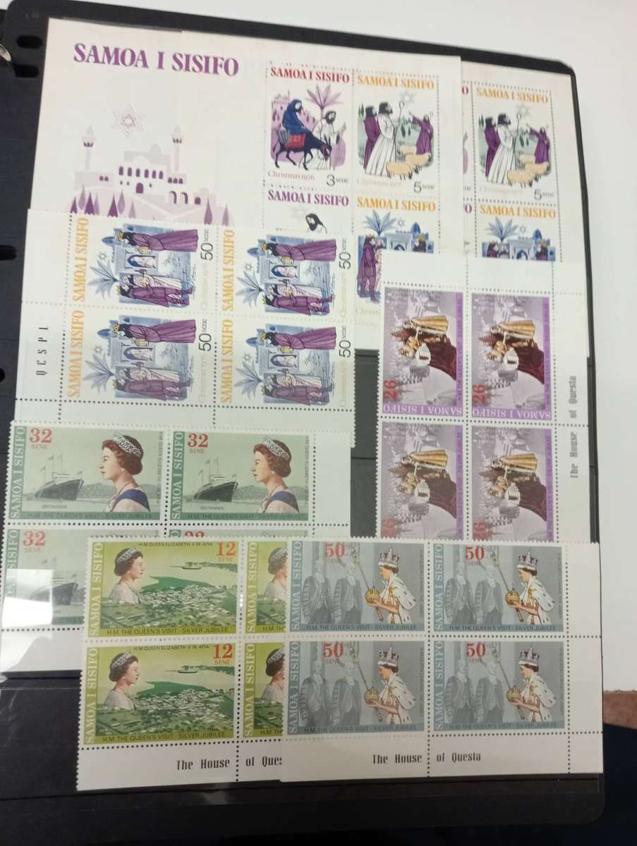 SAMOA-STUNNING COLLECTION ON 6 FULL PAGES OF BLOCKS umm light odd minor tone