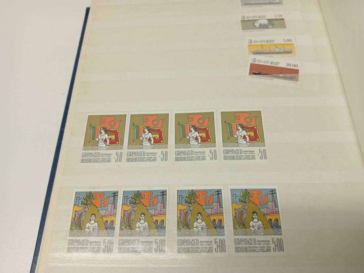 LARGE STOCK BOOK-SRI LANKA-MANY UMM/used ISSUES AND MINI SHEETS