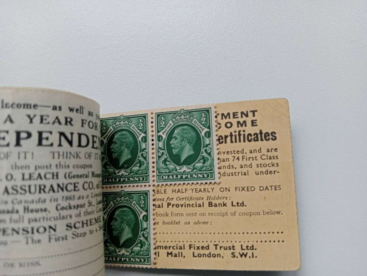 GB-VERY SCARCE KGV BOOKLET-MOST STAMPS REMOVED-SEE BELOW