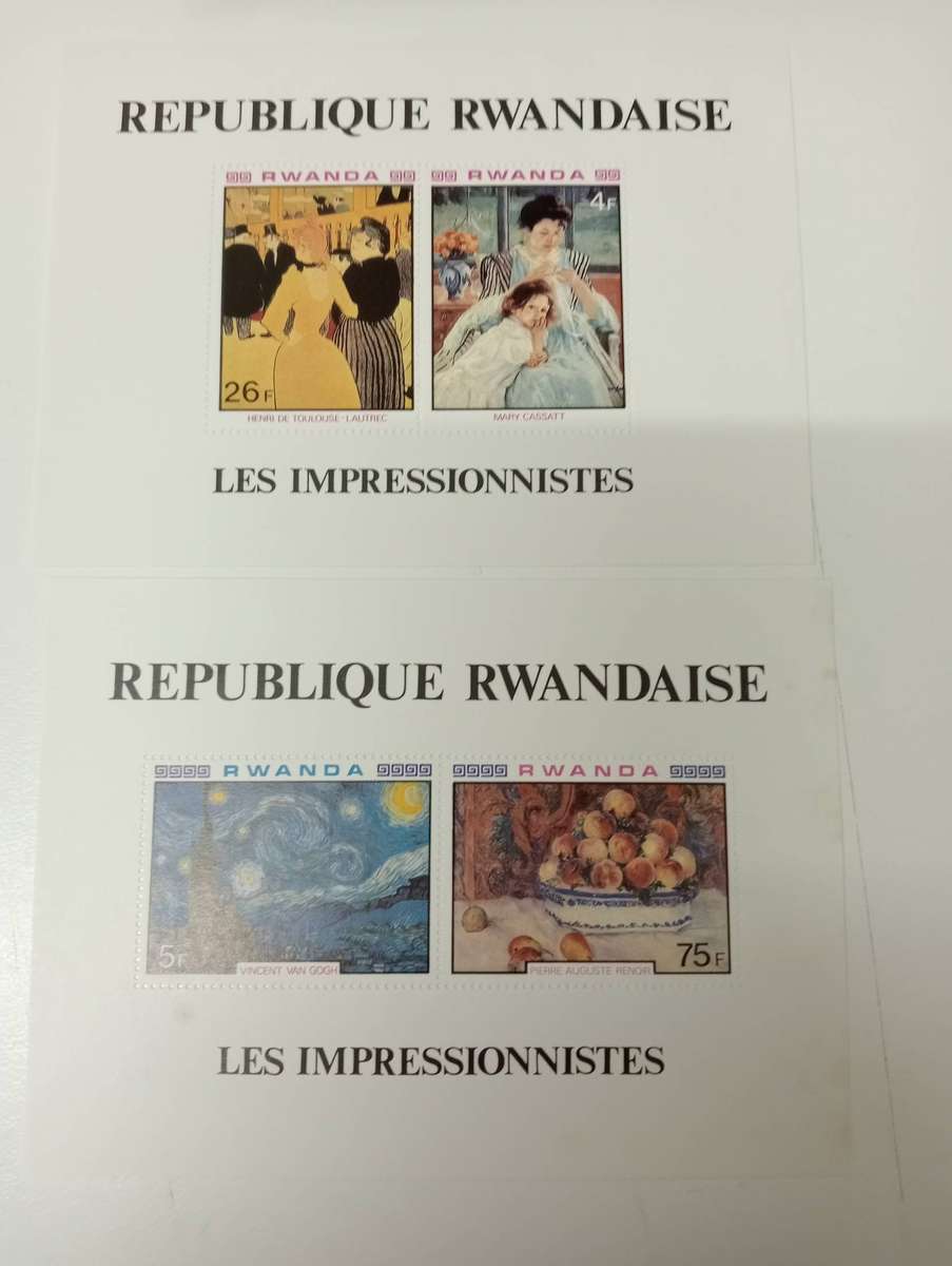 RWANDA-VERY SCARCE PERF &  IMPERF MINI SHEETS