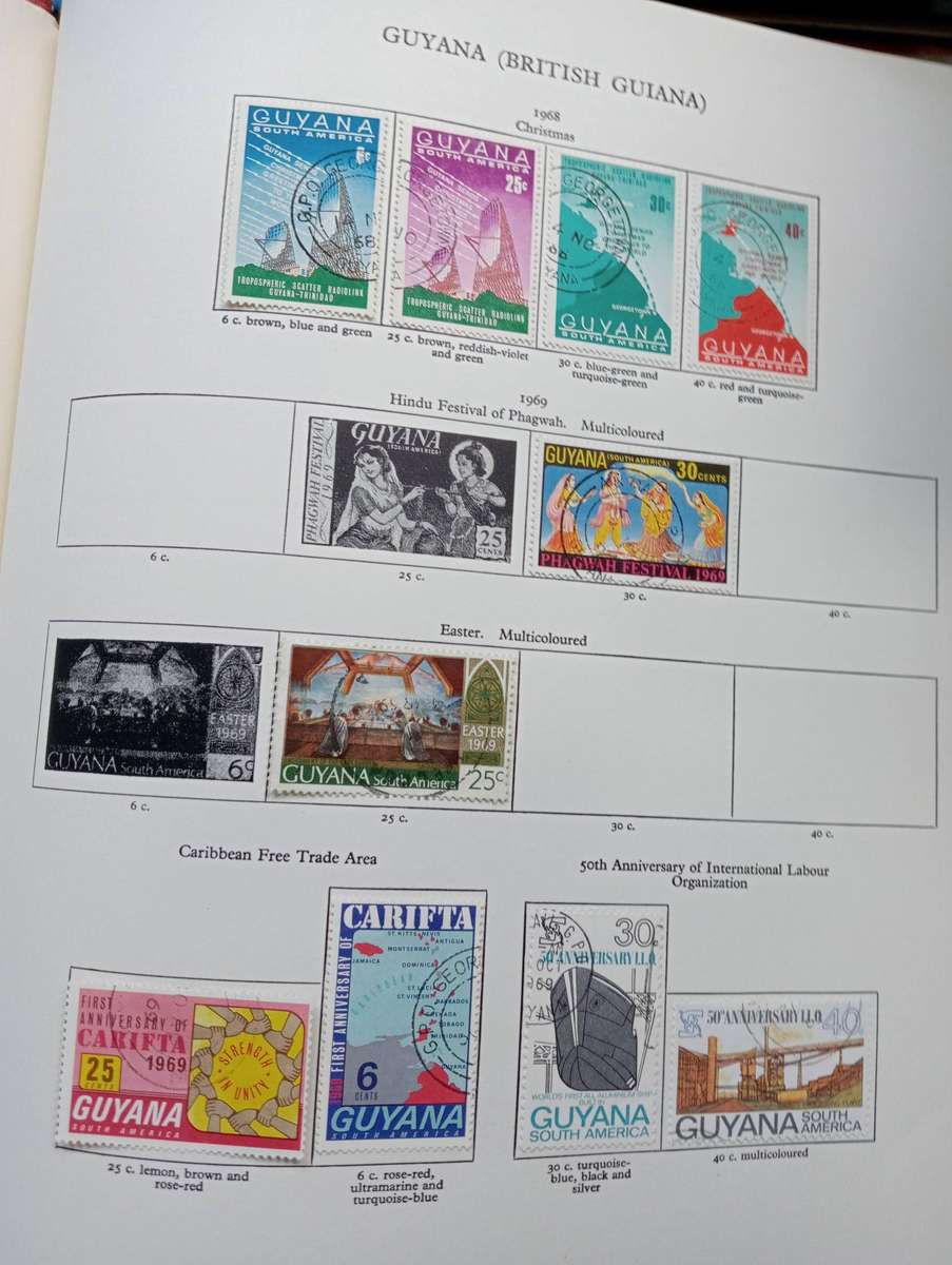 PRE-PRINTED COMMONWEALTH WITH plenty  SETS etc-NB MANY EMPTY PAGES BUT PLENTY STAMPS-NOT ALL SHOWN