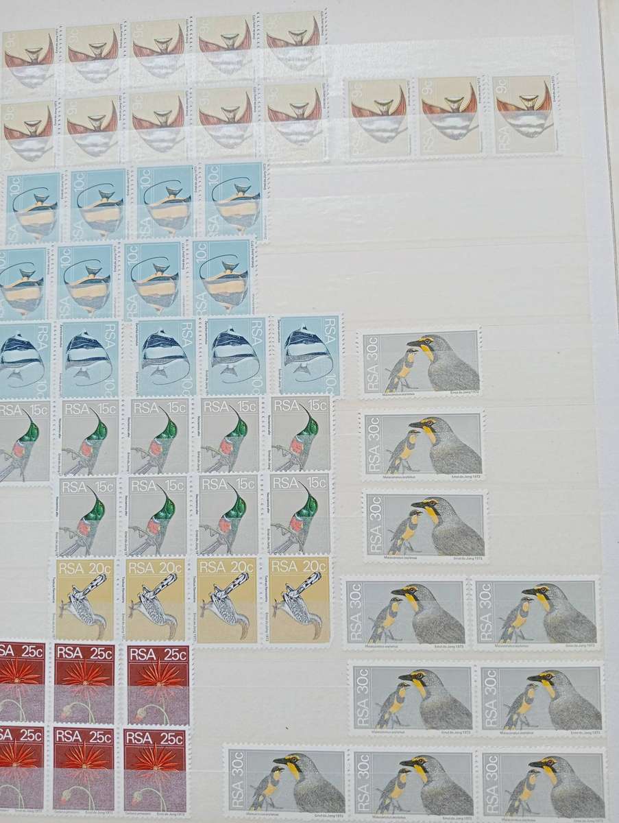 UNION BLOCKS AND RSA DEF.BLOCKS-VERY FINE MINT IN CLEAN STOCK BOOK-MANY ITEMS