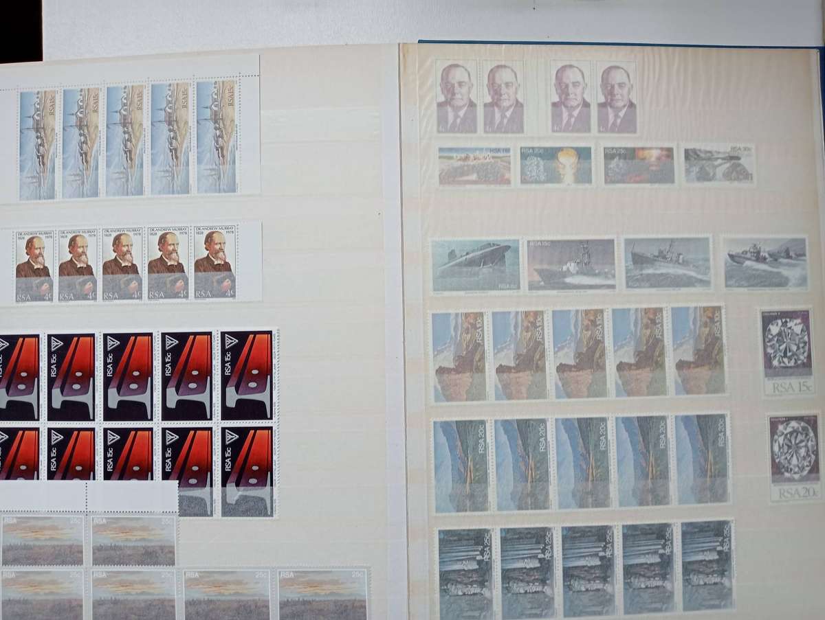 UNION BLOCKS AND RSA DEF.BLOCKS-VERY FINE MINT IN CLEAN STOCK BOOK-MANY ITEMS