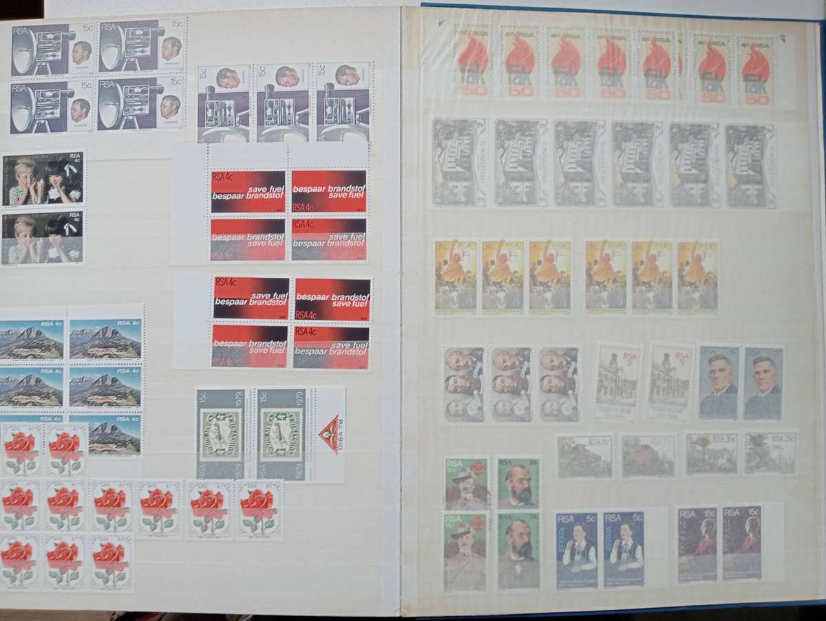 UNION BLOCKS AND RSA DEF.BLOCKS-VERY FINE MINT IN CLEAN STOCK BOOK-MANY ITEMS