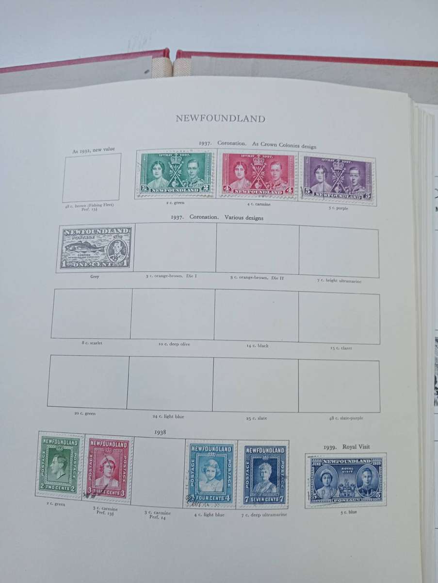 NEWFOUNDLAND etc  NEW AGE PRE-PRINTED ALBUM PAGES  MUST SEE pages below