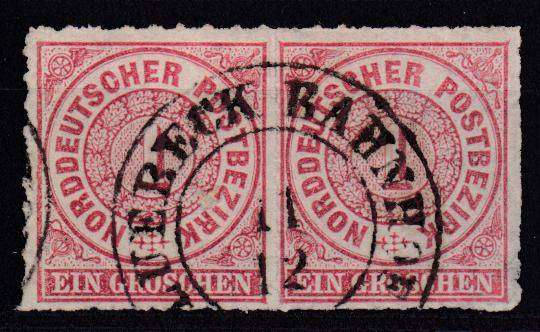 GERMAN STATES- N.G.CONF. VERY SCARCE PAIR superb used " LUEBECK "