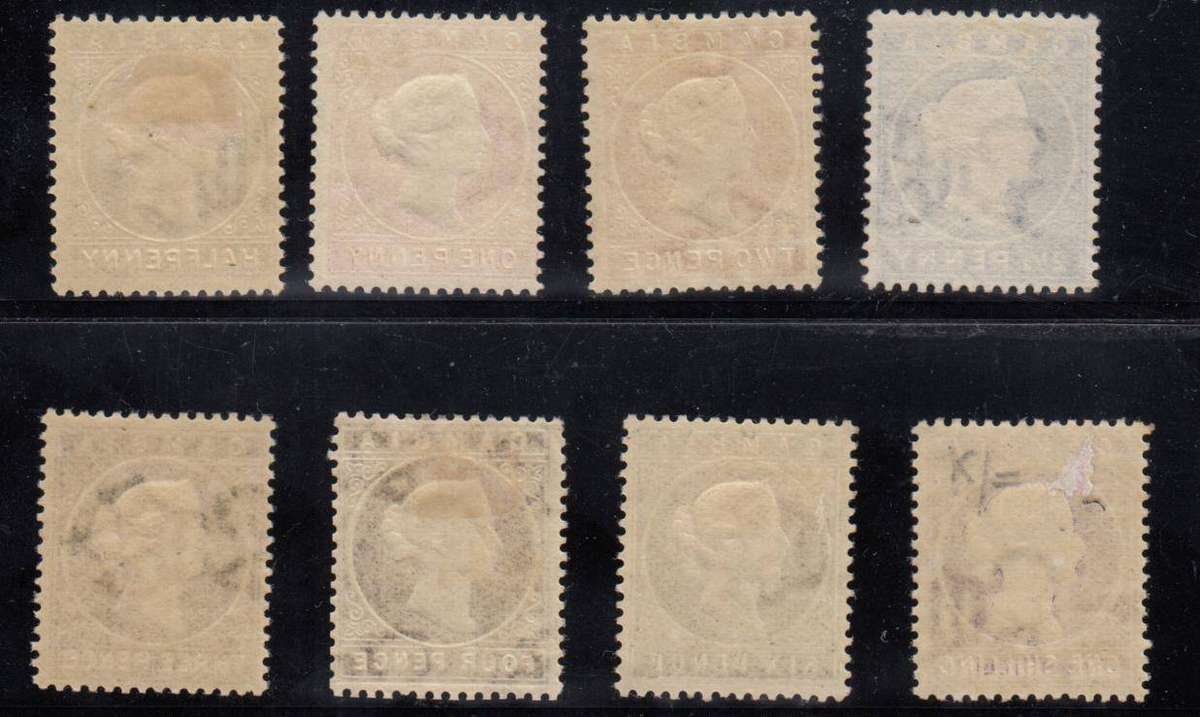 GAMBIA-QV 1886 BEAUTIFUL AND FRESH LOT superb mint NB READ BELOW