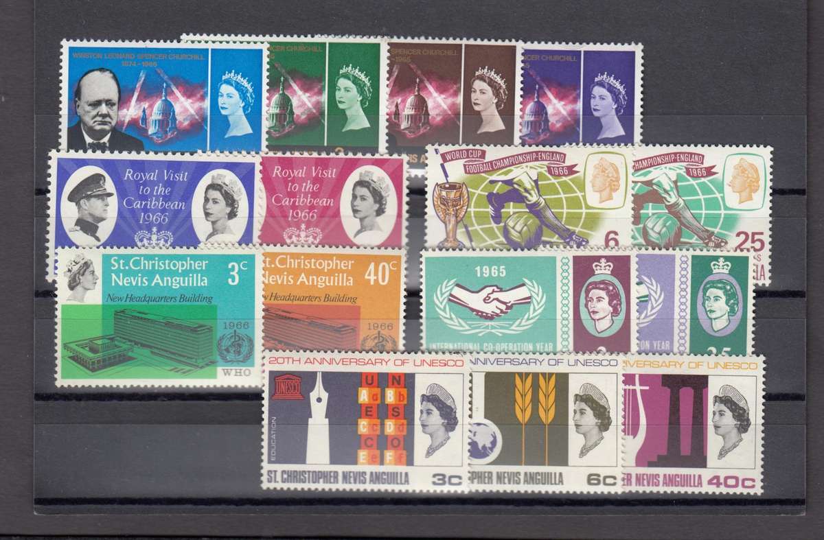 ST.CHRISTOPHER & NEVIS superb mint sets light h.r. fill some gaps.