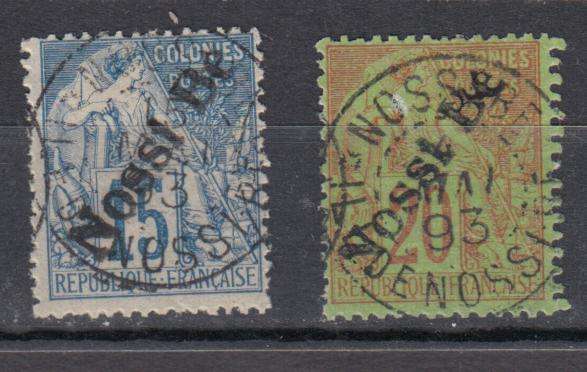 NOSSI BE-1893 TWO VFU BLACK OVERPRINTS  R1640.00