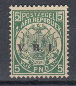 TVL-THE EXTREMELY RARE 5 POUND  V.R.I. OVERPRINT NB READ BELOW  R40 000.00