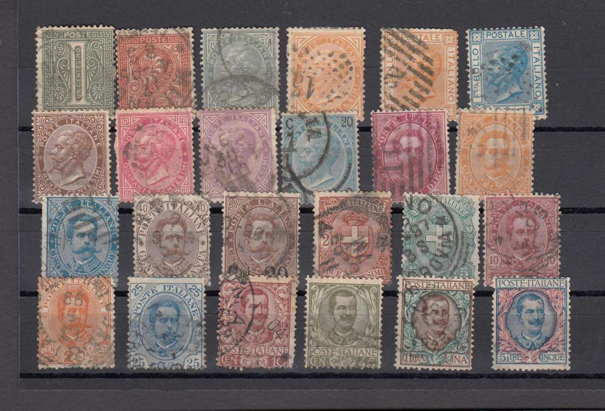 ITALY-SCARCE EARLY LOT TO 5 LIRE VFU