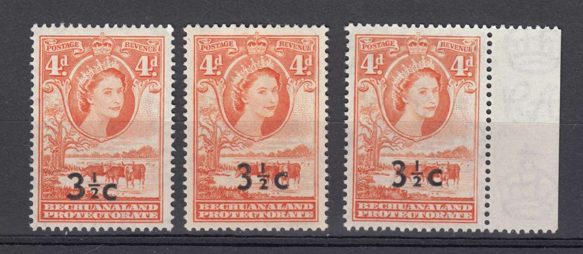 BECHUANALAND- TYPE CHANGES " BOLD C " ETC ALL UMM