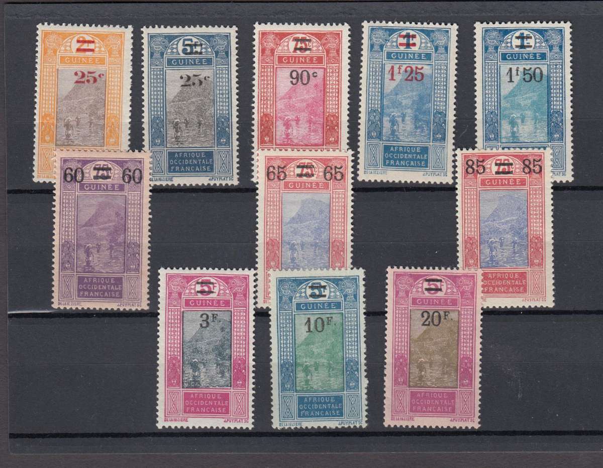 FRENCH GUINEA-1924 vfm-some umm fresh set   R1540.00