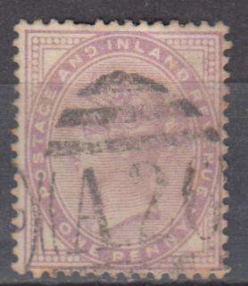 GB USED IN GIBRALTAR-SCARCE SGZ76 " 14 DOTS " VFU  R1180.00
