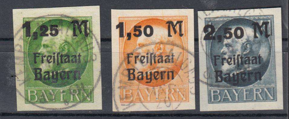 BAVARIA- 1920 SCARCE IMPERF SET IN SUPERB + CONDITION  R4850.00+
