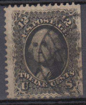 USA-1861  SCARCE STAMP 12c  VFU WITH GRILL !!   R2880.00  SEE BELOW