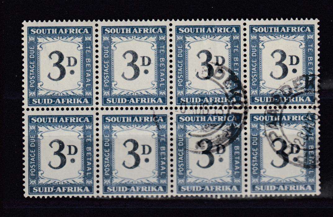 UNION-3d POSTAGE DUE BLOCK VFU
