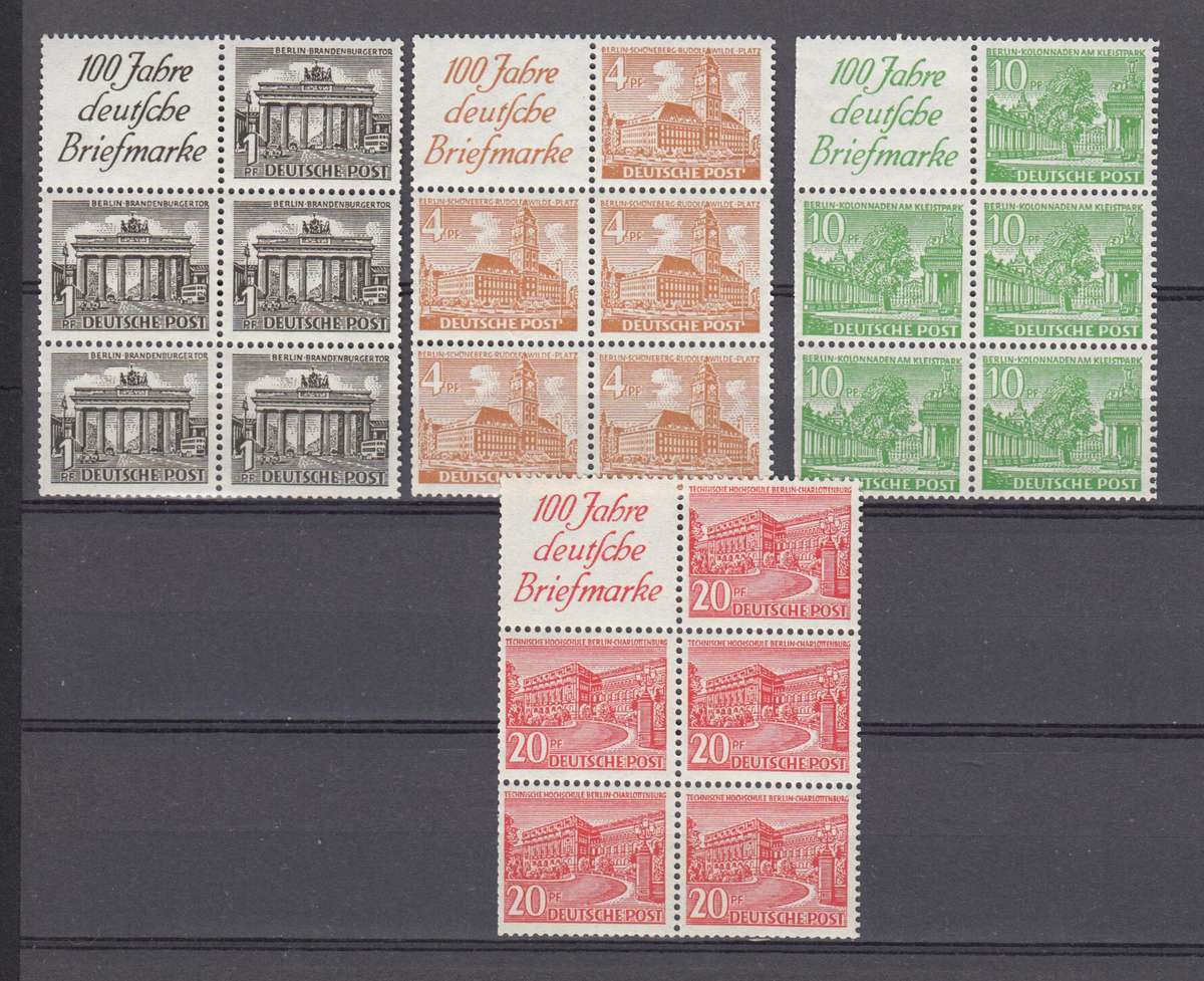 BERLIN- SCARCE BUILDINGS BOOKLET PANES SUPERB UMM
