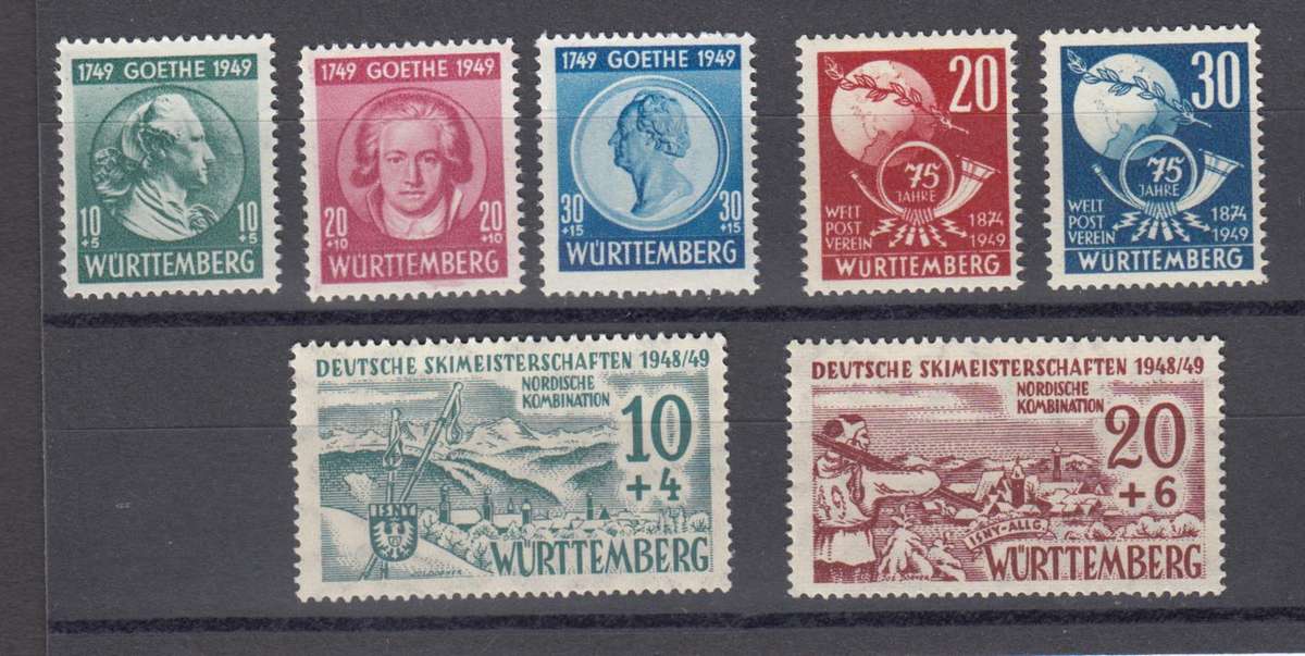 WURTTEMBERG-SCARCE SUPERB UMM SETS   R2100.00+