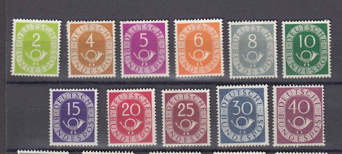 W.GERMAN NUMERALS SCARCE VERY FINE MINT H.R.  R14 800.00 SEE HIGH VALUES IN OTHER LOTS !!!