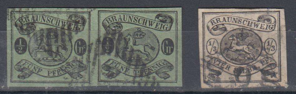 BRUNSWICK- RARE MICH.10  RARE superb used PAIR AND MICH 5   R30 450.00