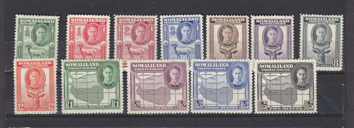SOMALILAND-KGVI SET VFM-LIGHT H.R.  R1300.00