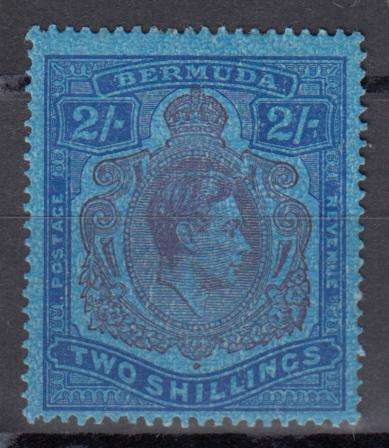 BERMUDA-KGVI SG116c VERY FRESH " MOTTLED FACE " H.R.