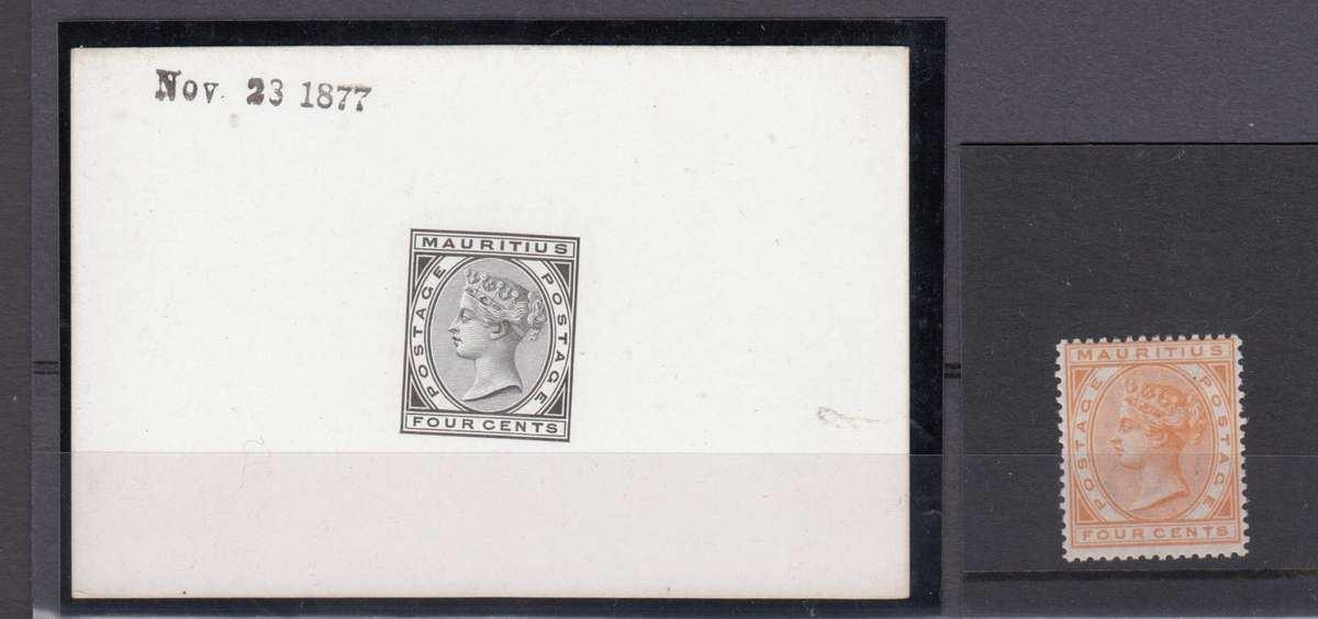 MAURITIUS-RARE QV SG 93 DIE PROOF AND SG 93 SUPERB MINT-SEE BELOW